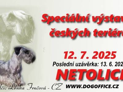 Speciální výstava český teriér - uzávěrka